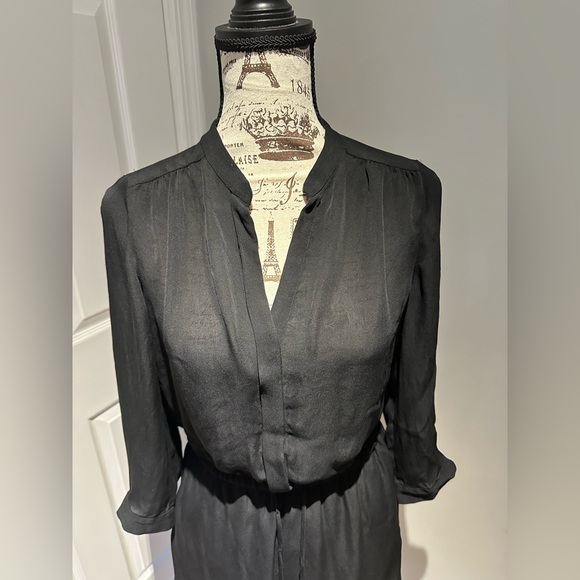 Aritzia Babaton Silk Black Long Sleeve Dress w/Pockets—Size Small - Picture 5 of 7